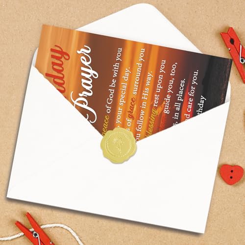 Christian Birthday Card with Inspirational Prayer | 8x5.3in