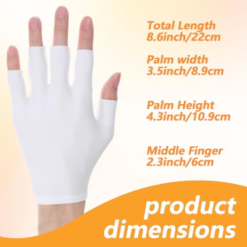 Bremorou Moisturizing Fingerless Gloves for Dry Hands Eczema Spa (4 Pairs)