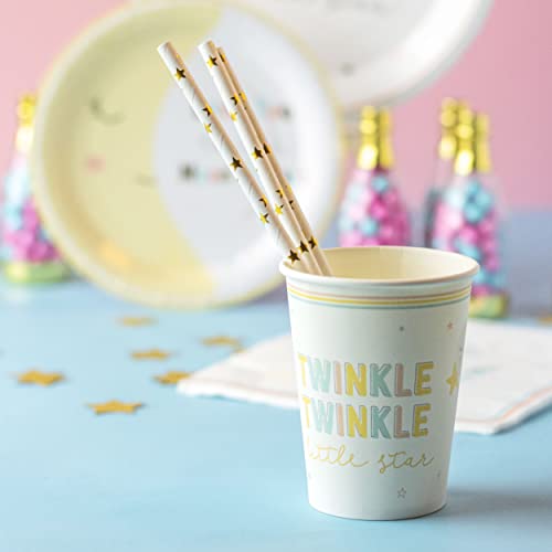 Twinkle Twinkle Baby Shower Paper Cups - 8 oz, Set of 16