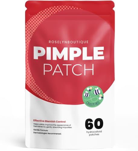 ROSELYNBOUTIQUE Hydrocolloid Pimple Patches - 60ct Acne Spot Treatment