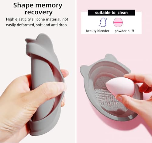 Silicone Makeup Brush Cleaner Mat Foldable Portable Washing Tool