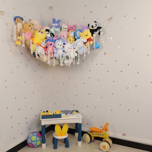 Large Handmade Cotton Stuffed Animal Storage Hammock C