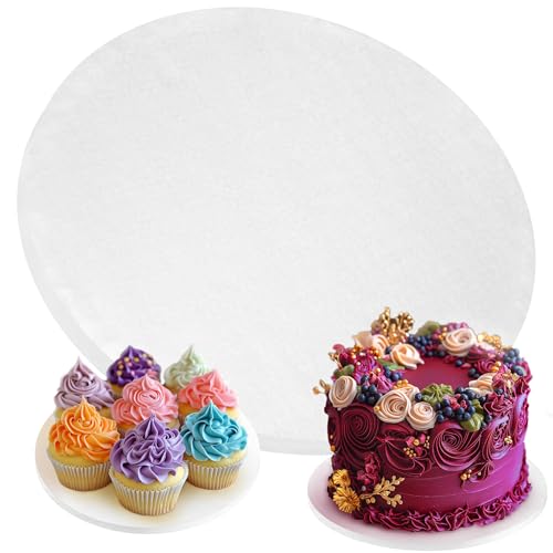 8-Inch White Cake Board - Heavy-Duty Reusable Cake Drum