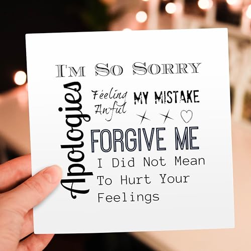 Apology Greeting Card with Envelope - 3dRose 5.5x5.5 Inches