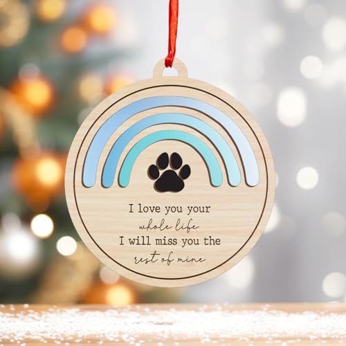 Paw Print Ornament for Dogs & Cats - Personalized Pet Memorial Gift