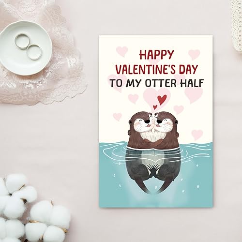 Cute Otter Valentine's Day Card - Romantic Gift for Couples