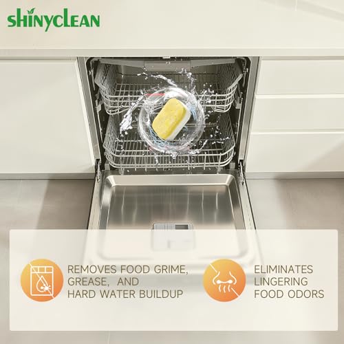 Heavy Duty Dishwasher Cleaner Tablets - 12 Pack, 20g Each, Limescale Remover & Deodorizer