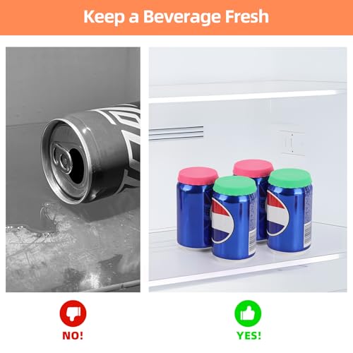 18Pcs Reusable Silicone Soda Can Lids - Multi-Color Carbonation Savers