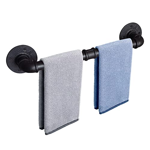 DSDS Industrial Pipe Towel Bar - Heavy Duty Rustic Wall Mounted Towel Rack