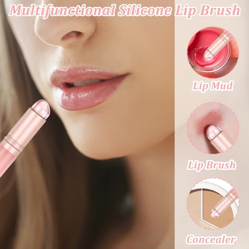 Silicone Lip and Concealer Makeup Brushes 2pcs Set by Hariendny
