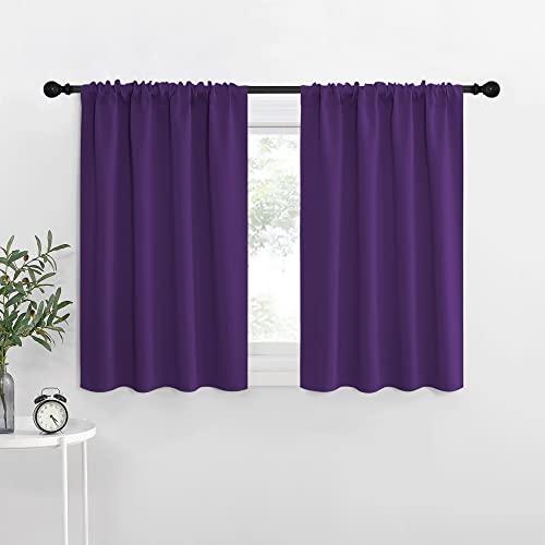 NICETOWN Royal Purple Blackout Curtains, 42"x36" (Set of 2) for RV & Bedroom