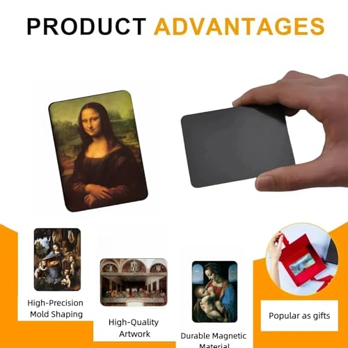 Mona Lisa Decorative Fridge Magnet - Strong Magnetic Hold