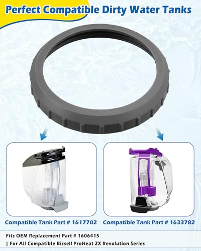 Bissell ProHeat 2X Replacement Dirty Tank Bottom Ring Cap - Upgraded Plastic