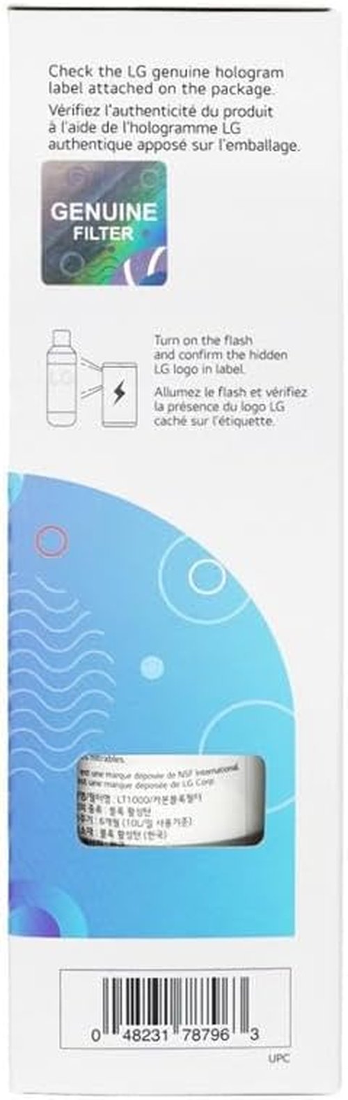 LG LT1000P Refrigerator Water Filter - 6 Month, 200 Gallon Capacity, NSF Certified, White
