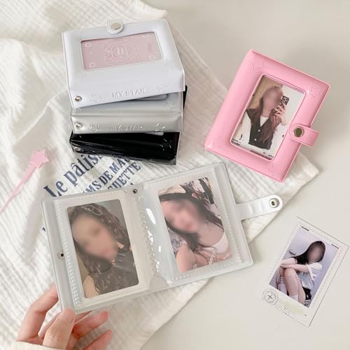 WELLRI Mini Photo Card Binder Album - 40 Pocket Holder for Kpop & Polaroid Photos