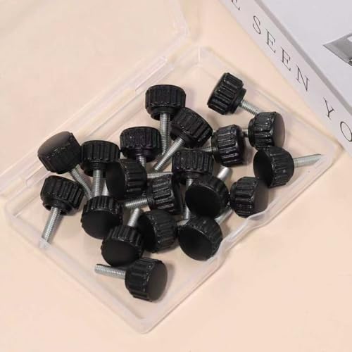 24 Carbon Steel M4 x 15mm Threaded Thumbscrews for VESA Mounting