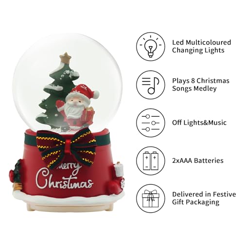 Christmas Snow Globe Lantern Musical with Santa Claus & Elk - 2 Variations