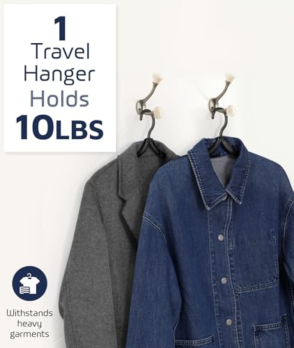 20-Pack Foldable Travel Hangers for Clothes - Compact & Durable