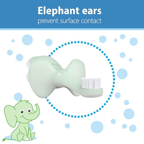 Dr. Brown's Infant-to-Toddler Elephant Toothbrush, Mint - 12 Pack