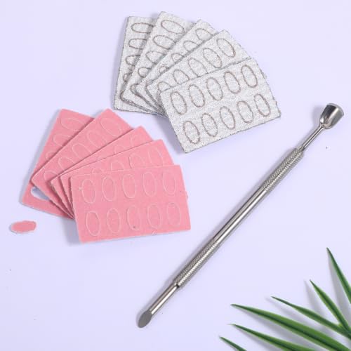 Dual-Ended Cuticle Pusher and 180 Grit Sandpaper Sheets Manicure Kit
