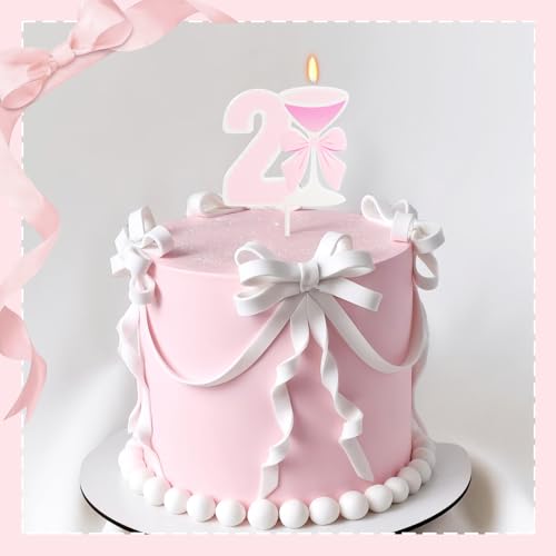 Pink Goblet Number 21 Candle - 21st Birthday Decoration