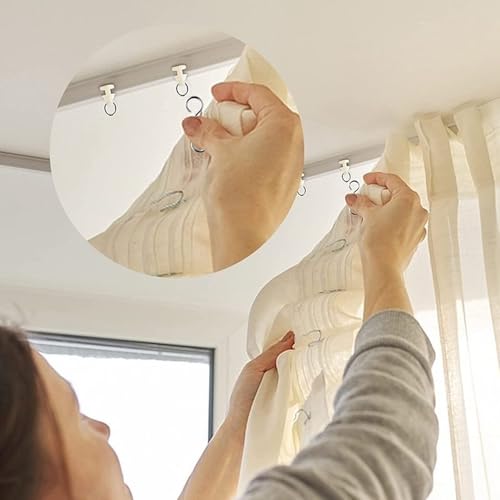Shower Curtain Accessories Set - 50 Hooks & 50 Gliders