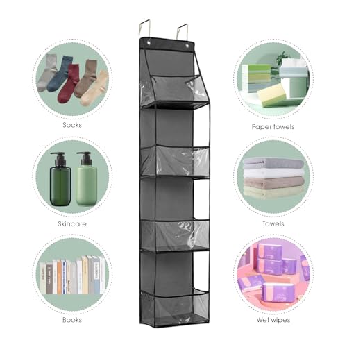 4-Shelf Over the Door Closet Organizer - Grey (1 Pack)