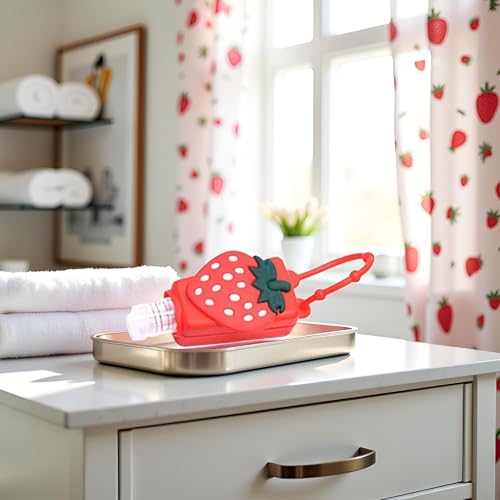 Cute Strawberry Travel Bottle - Refillable Hand Sanitizer Container