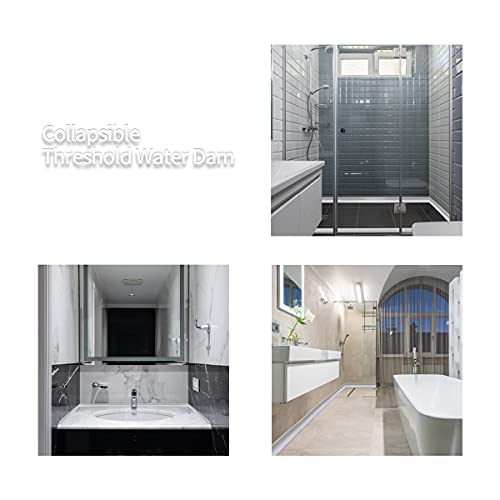 39 Inch Self-Adhesive Water Barrier for Sink & Shower, White
