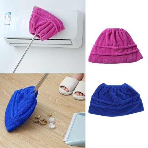Reusable Microfiber Broom Pads for Baseboard Cleaning - 2 Pack