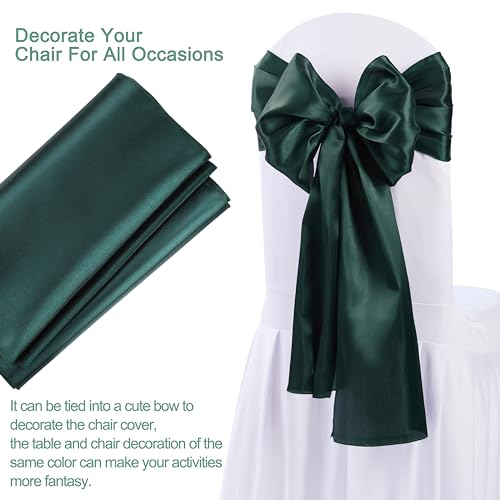 B-COOL Dark Green Satin Table Runner Set - 5 Pack, 12x108 inch