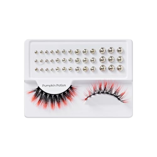 KISS Halloween False Eyelashes Pumpkin Potion 17mm Full Volume Vegan