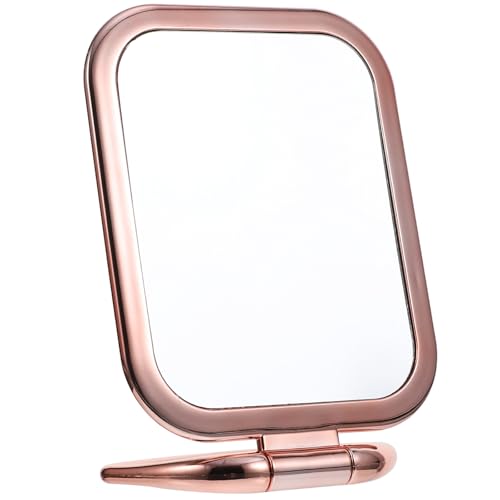 Uonlytech Double-Sided Compact Makeup Mirror - Folding Vanity Tabletop for Home & Travel