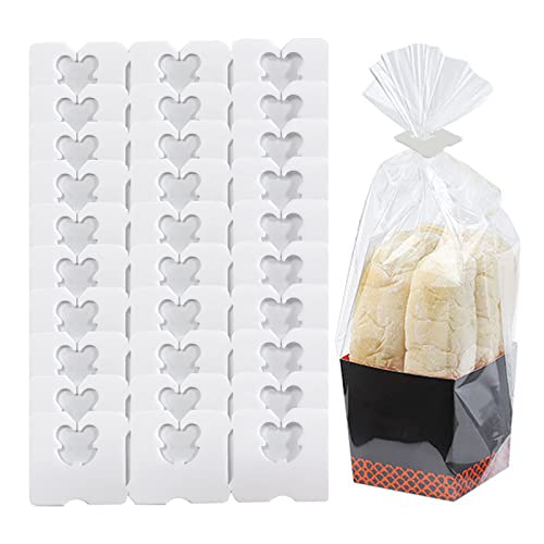 100 Reusable Plastic Bread Bag Clips - Keep Food Fresh 7/8"