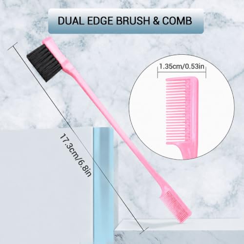 Aigee 6-Piece Slick Back Hair Brush & Edge Control Brush Set