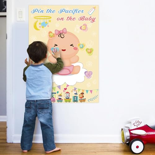 Pin the Pacifier on the Baby Game for Girls | Baby Shower Fun