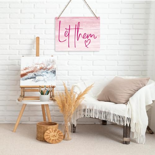 Rustic Wood Quote Sign - Let Them Make a Difference, 8x10