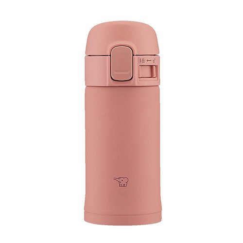 Zojirushi SM-PD20-PM Zojirushi Water Bottle, One-Touch, Stainless Steel Mug, 0.2 L., Terracotta