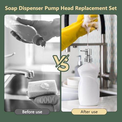Philbinden 6-Pack Silver Soap Dispenser Pump Replacements, 28/400 Neck Size