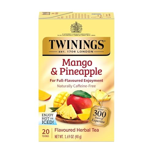 Twinings Mango & Pineapple Herbal Tea Bags, 20 Count