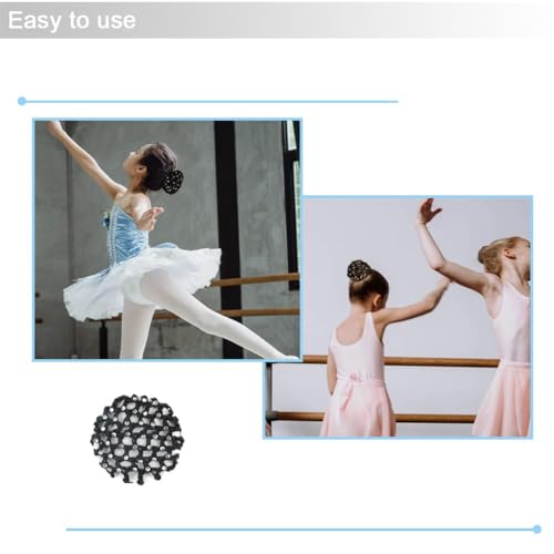Crochet Hair Bun Cover 2 Pack - Pearl Decorated Ballet Hair Net