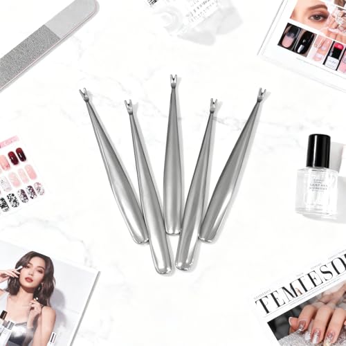 5-Piece Stainless Steel Cuticle Pusher & Manicure Tool Set