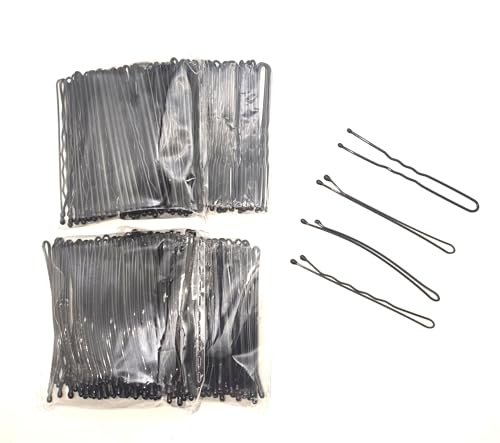 Black Hair Pin Set 200PCS 2.2 Inch Bobby Pins Assorted Styles