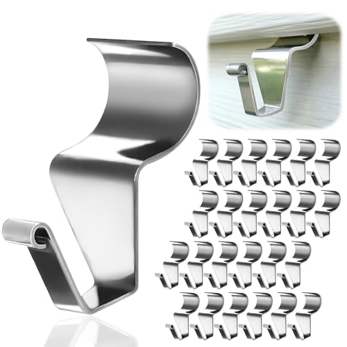 Aminigram 24-Pack Heavy Duty Vinyl Siding Hooks for Outdoor Decor