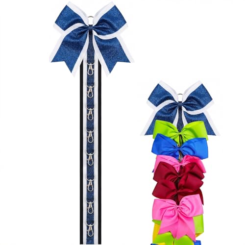 Large Handmade Cheer Bow Holder for Teen Girls - Navy