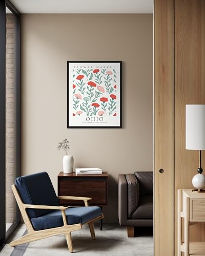 Ohio State Flower Market Unframed Art Print Poster - Botanical Decor