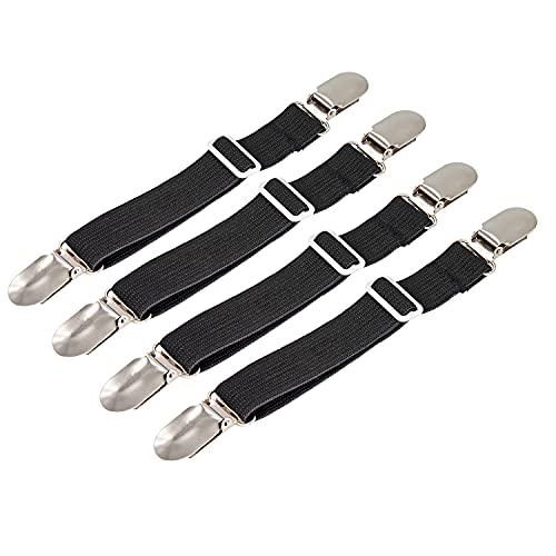 BetyBedy 4Pcs Adjustable Bed Sheet Fasteners Suspenders - Straight Style