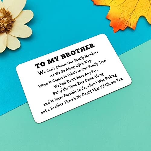 Engraved Wallet Card for Brother | Meaningful Gift from Sister