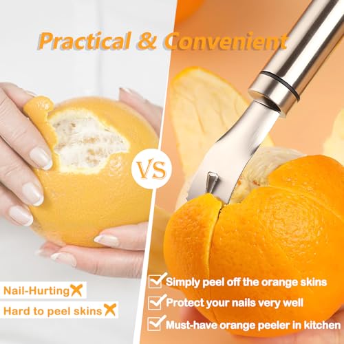 Stainless Steel Orange Peeler Tool – Triangular Blade Citrus Peeler (1PCS)