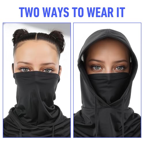 3 Pack Summer Balaclava UV Face Mask for Sun Protection, Breathable Full Head Mask Hood Face Cover for Men Women Motorcycle Cycling Fishing Running Multicolor